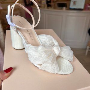 Loeffler Randall Camellia Pearl Pleated Bow Heel
